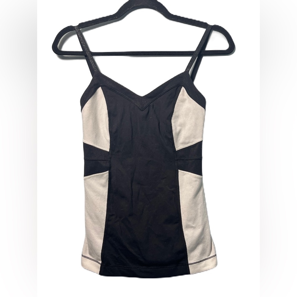 • Lululemon Athletica Elongate Tank Top Polar Cream White and Black